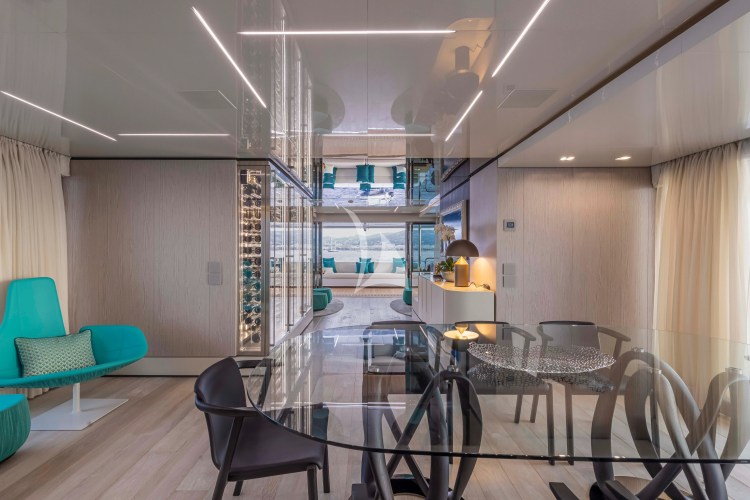 Formal dining in main salon
