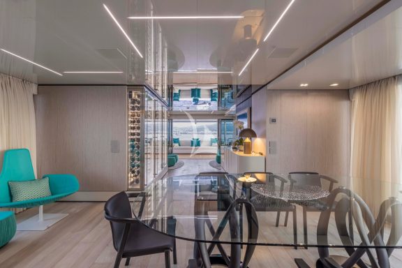 Formal dining in main salon
