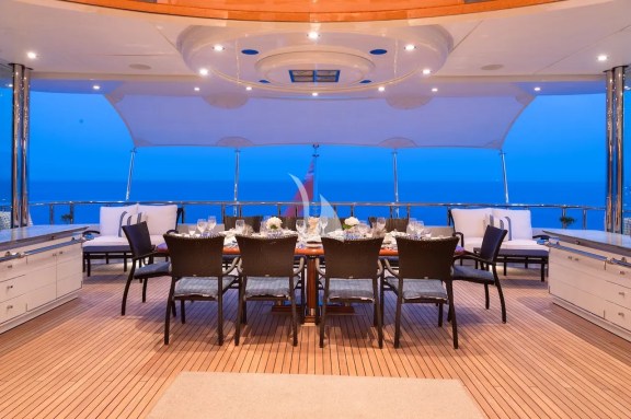 Bridge deck facing Aft