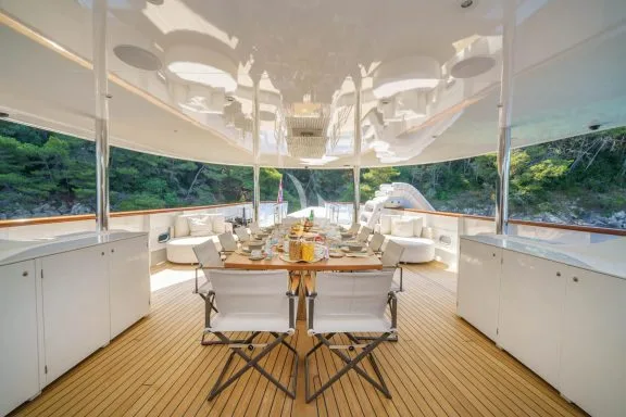 Looking aft
