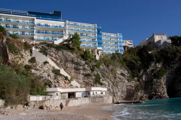 Hotel Bellevue above Miramare bay in Dubrovnik