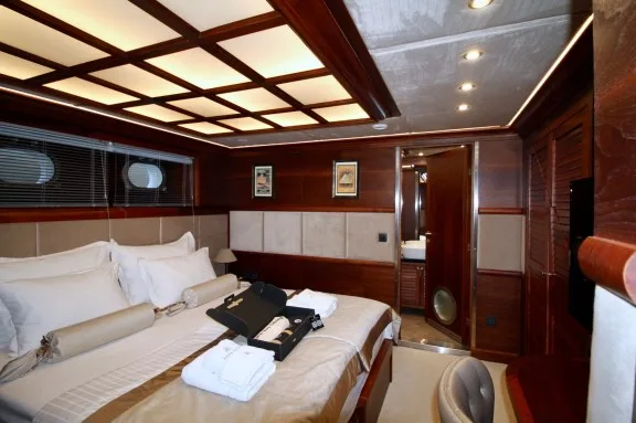 Master Cabin with Gifts Luxury Motorsailer Lady Gita