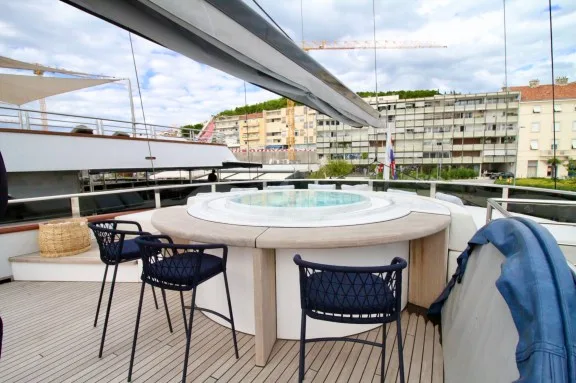 Sun Deck Jacuzzi Luxury Motorsailer Scorpios