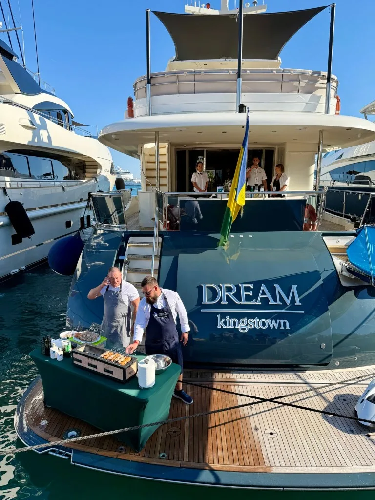Chef bbq at the stern of motor yacht DREAM at the CROYA Yacht Show 2026