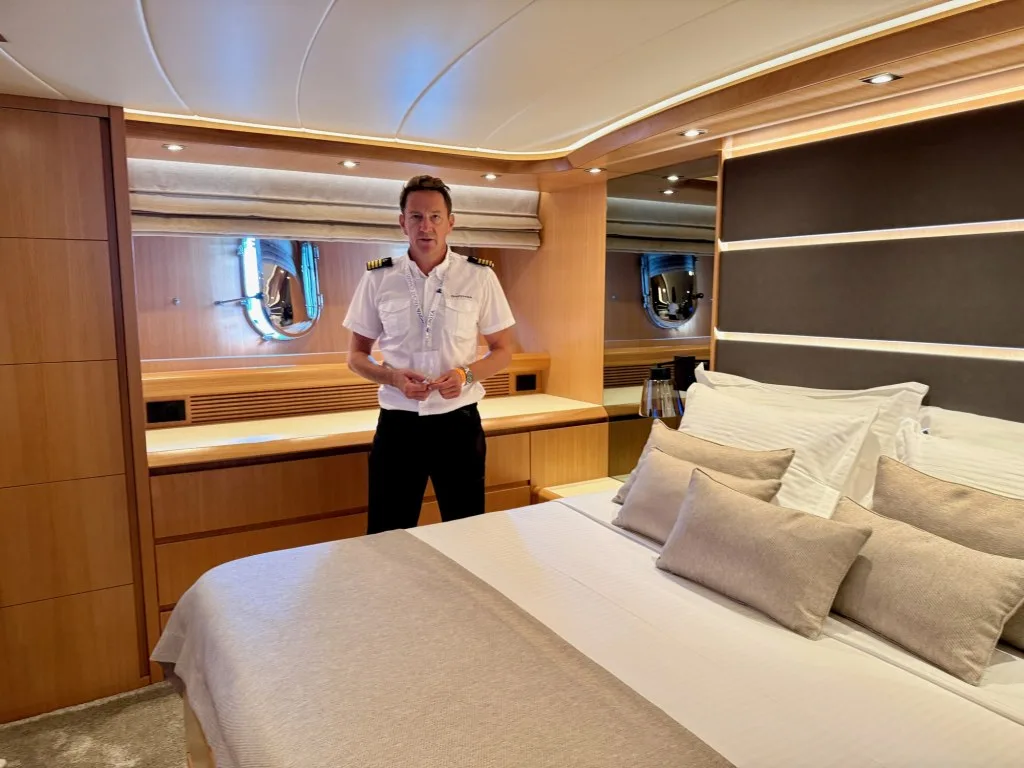 CYNTHIA, Captain Vedran Matana in the master cabin