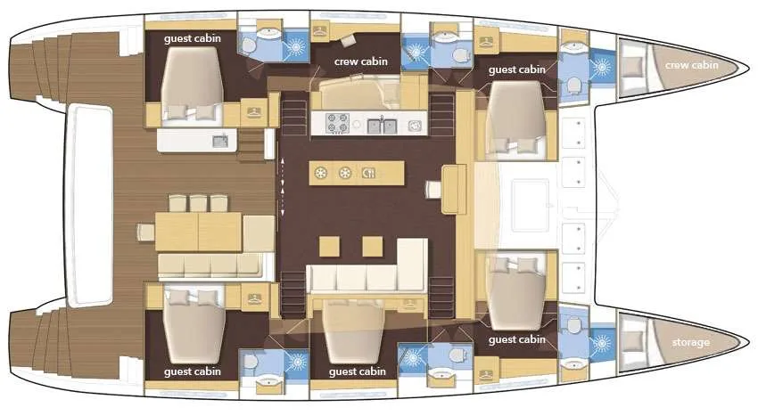 Layout of ADRIATIC LION (Lagoon 620)