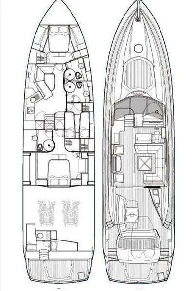 Layout of Sunseeker Predator 72 Ghost