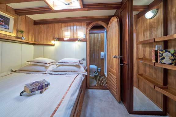 One of two double bed mirrior cabins