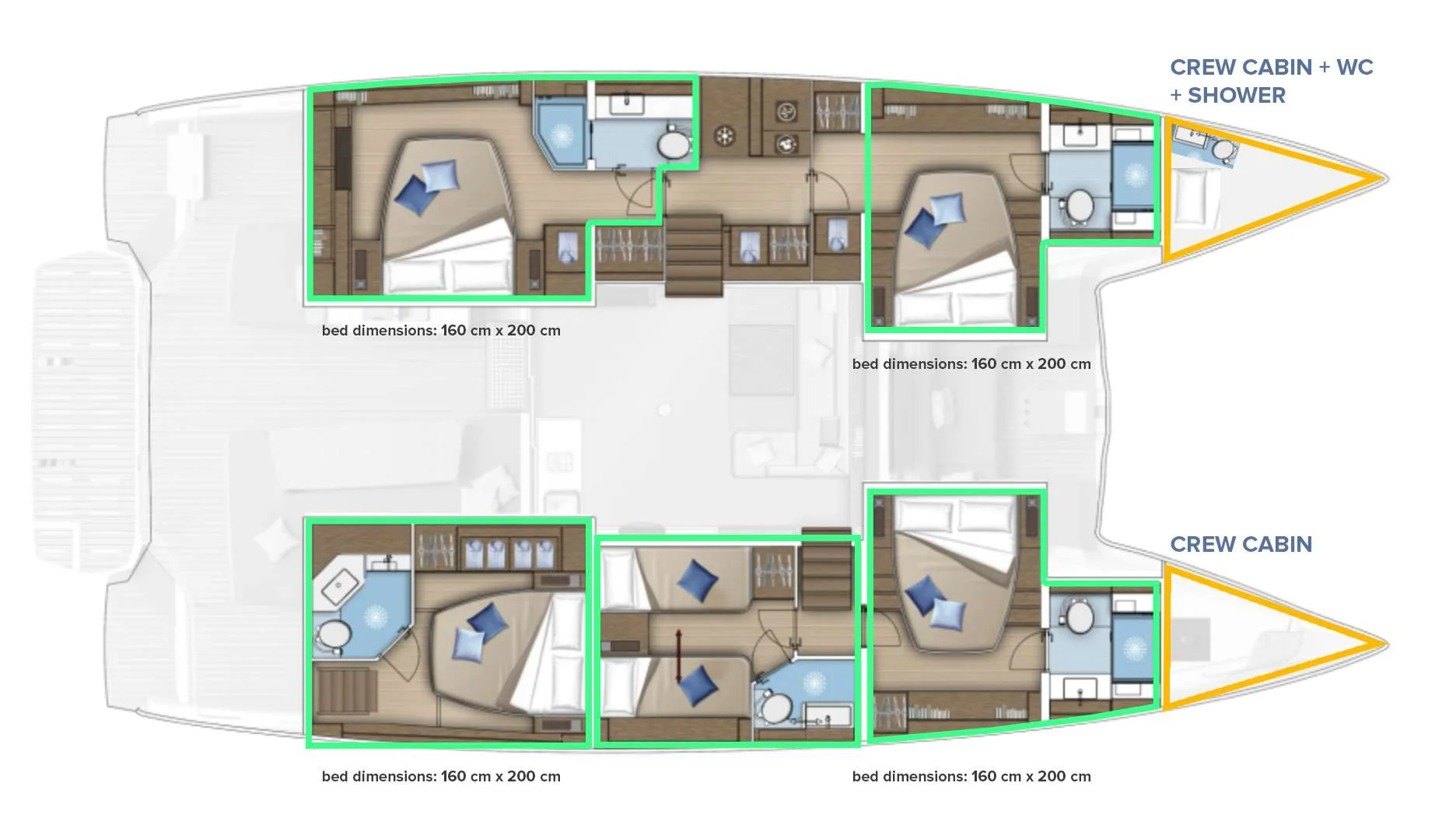 Layout of TRI WING (Lagoon 55)