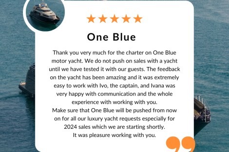 Review img # 1 of the yacht ONE BLUE